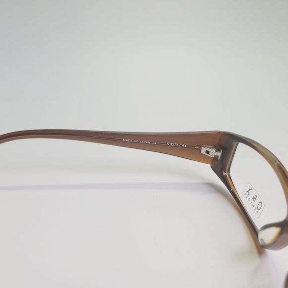 O&X New York OP-42 eyeglasses brown rectangular full frame 51-17 141 C7 - Picture 9 of 11